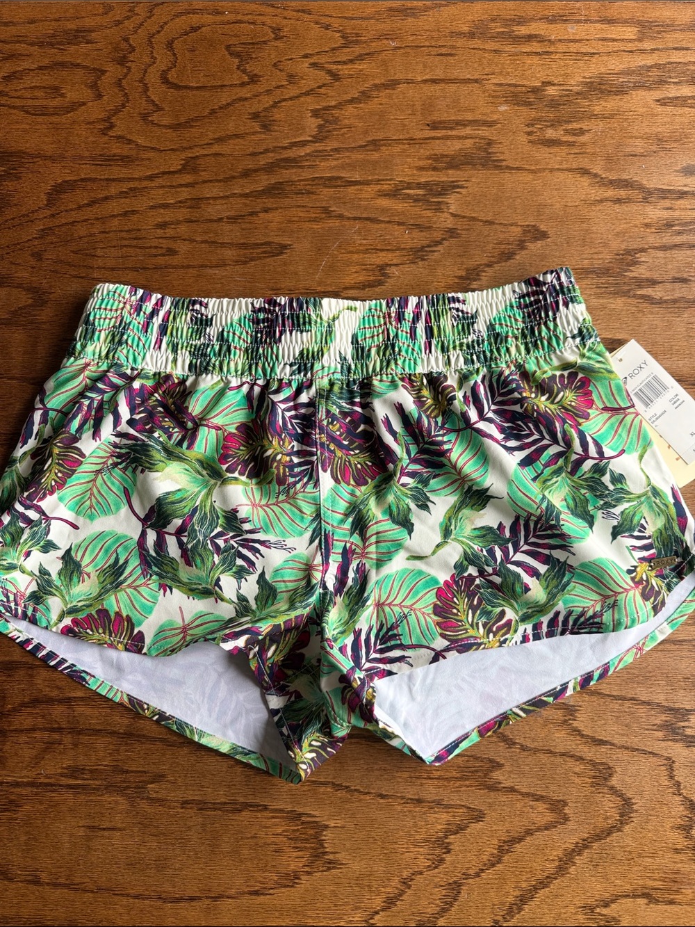 Roxy Women's Tropical Leaf Board Shorts - Green & Purple
